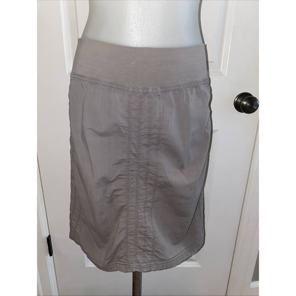 Wearables‎ XCVI  Pull On Ruched Short Skirt Size XS Cotton Blend Casual Gray